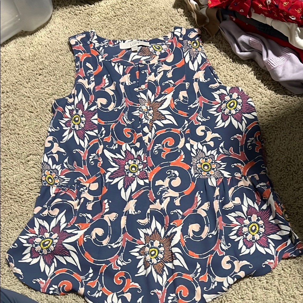 Floral Sleeveless Top - Multicolor